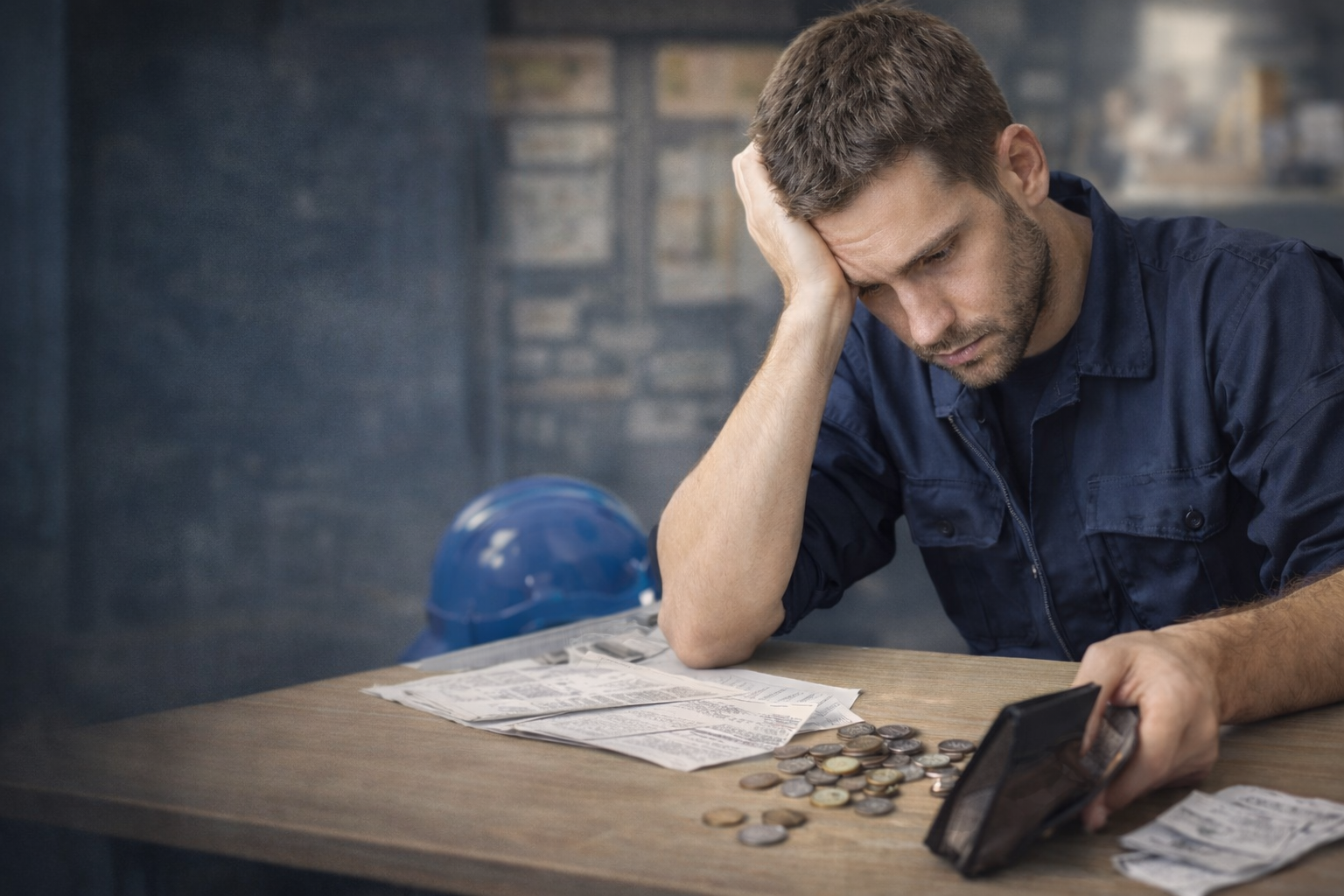 Pessoa preocupada com contas